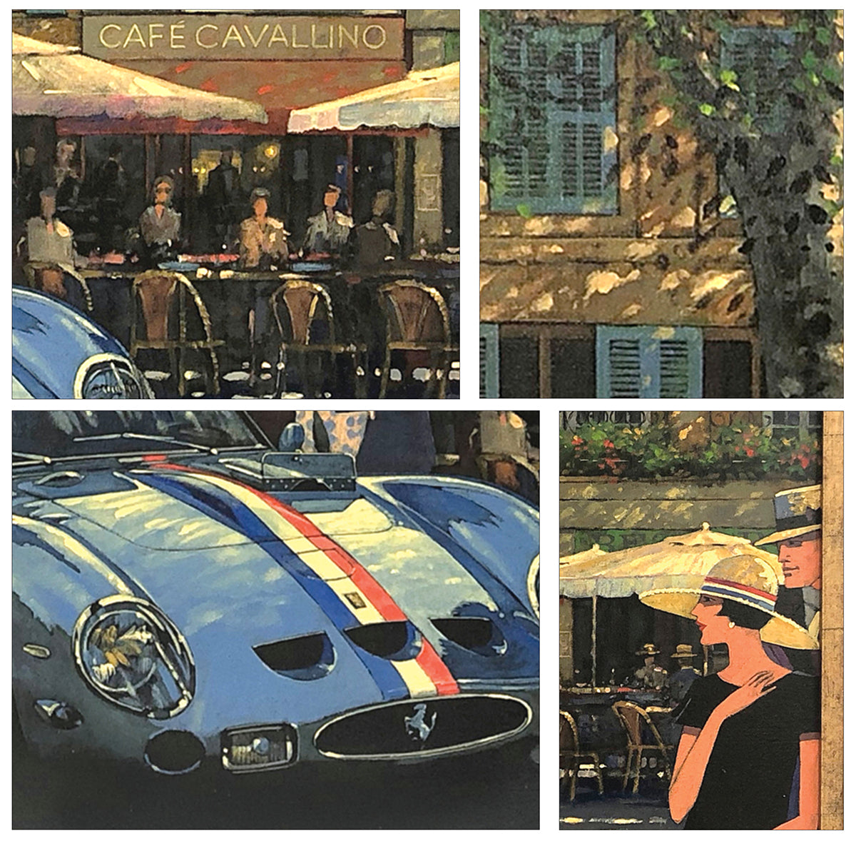 Original Painting by Barry Rowe - GTO in Provence, 4153 GT, Framed Canvas