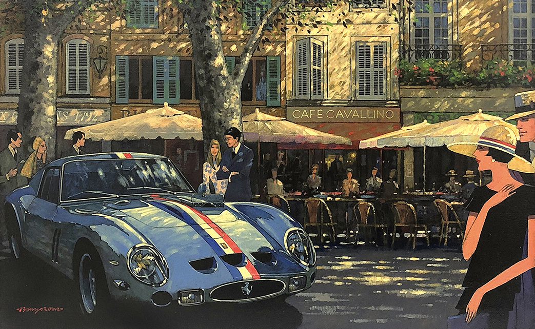 Original Painting by Barry Rowe - GTO in Provence, 4153 GT, Framed Canvas