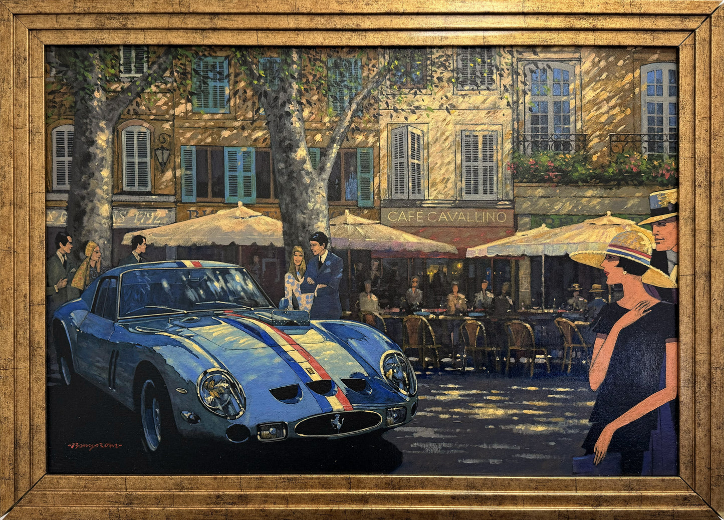 Original Painting by Barry Rowe - GTO in Provence, 4153 GT, Framed Canvas