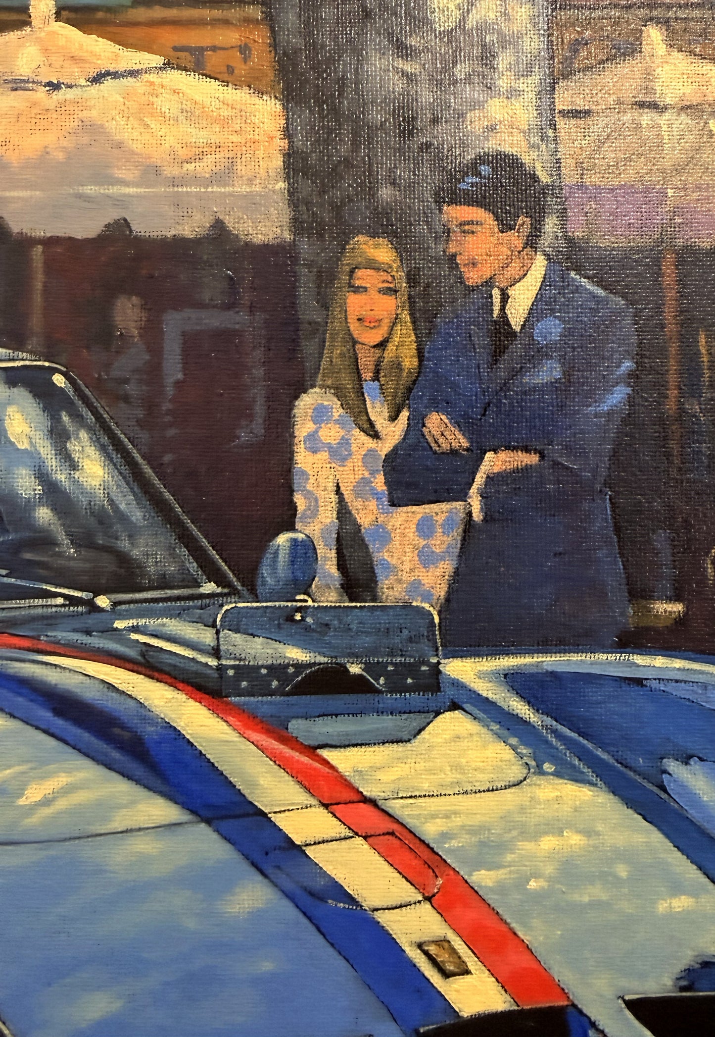 Original Painting by Barry Rowe - GTO in Provence, 4153 GT, Framed Canvas