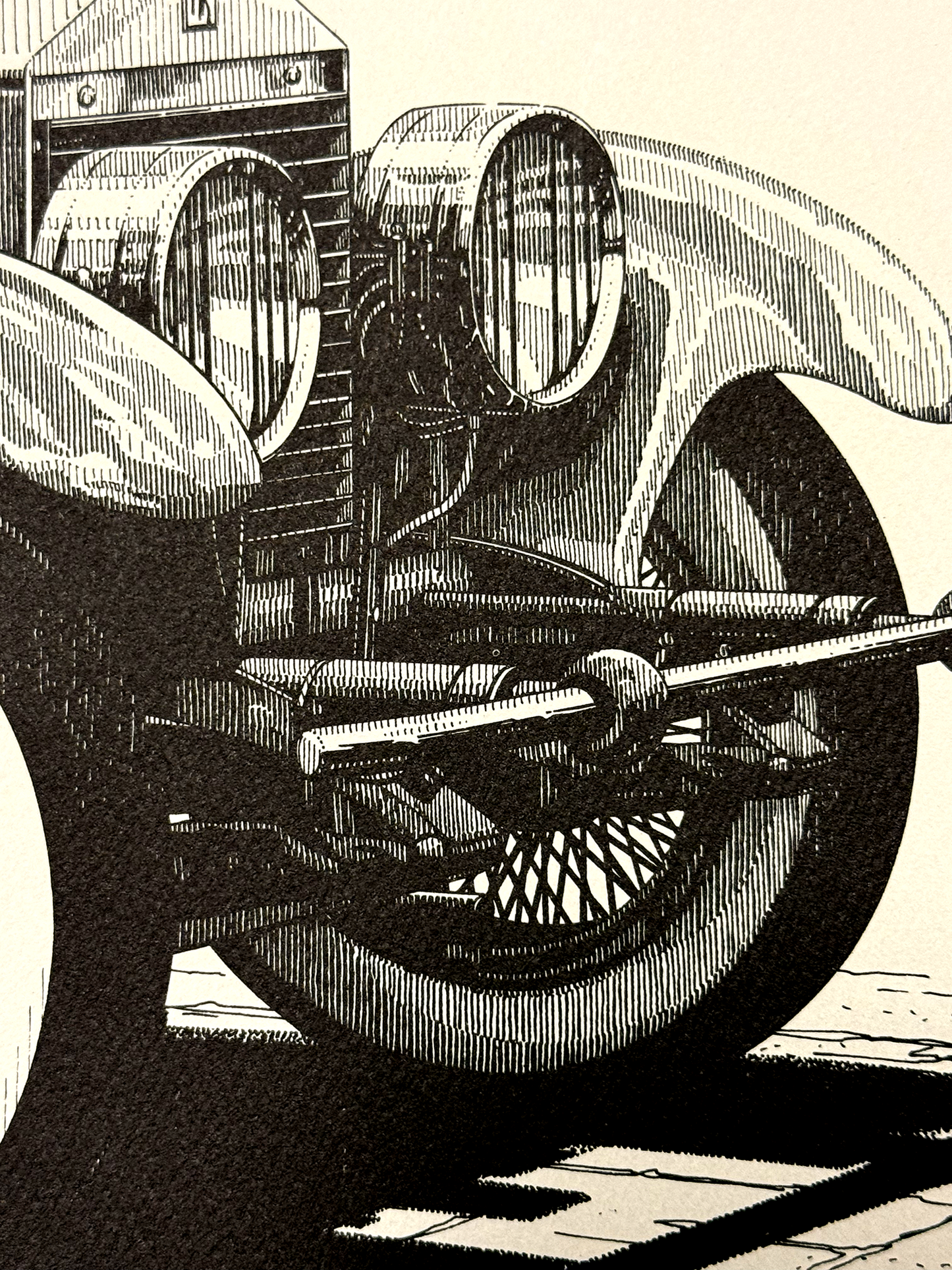 Rolls Royce "Picadilly" - 1973 Original Pen & Ink Drawing by John W. Barnes, Jr.