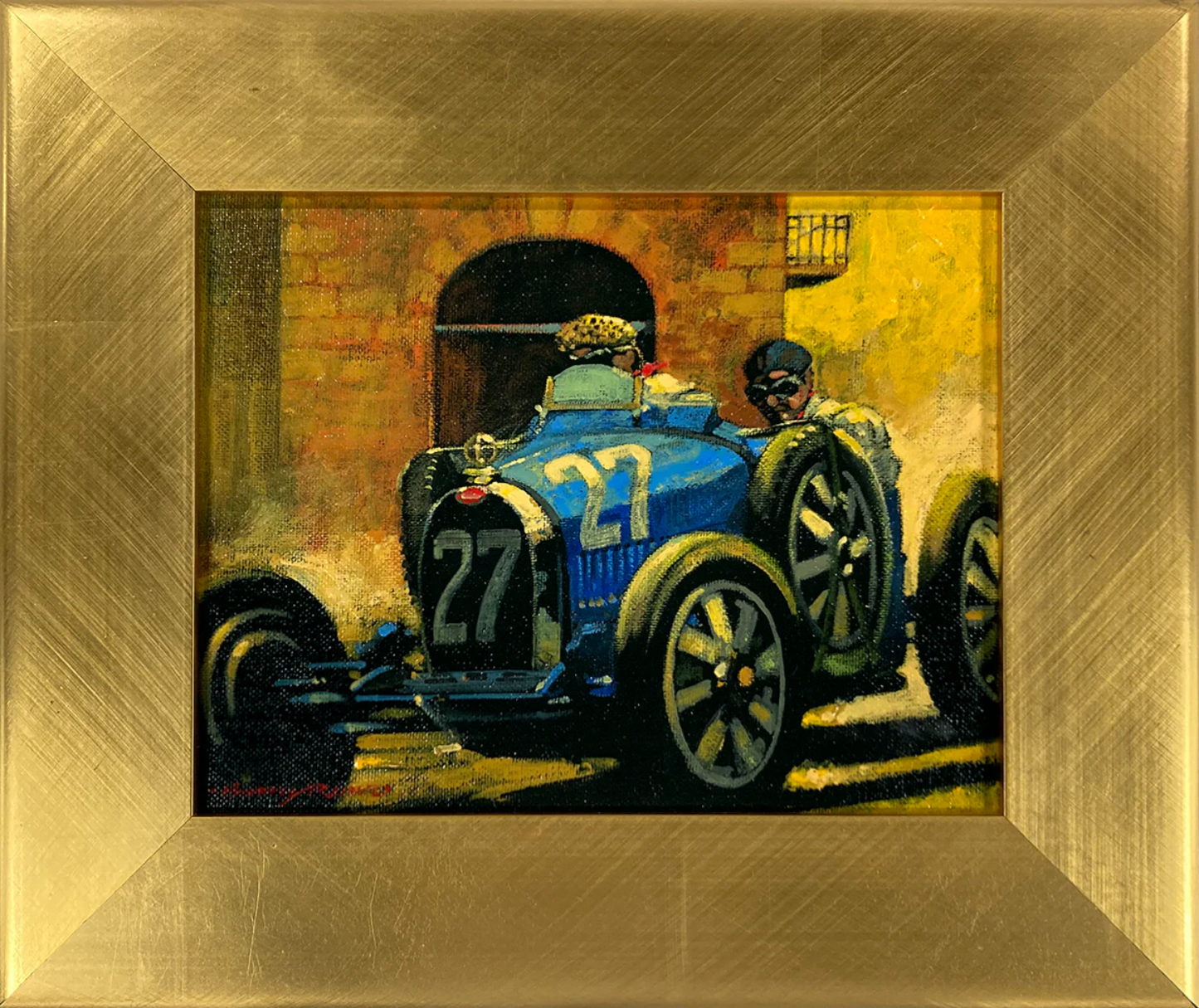 Original Painting by Barry Rowe - Targa Florio 1926, Framed Canvas